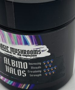 An image of Cosmic Caps Shroom Capsules – Albino Golden Halo