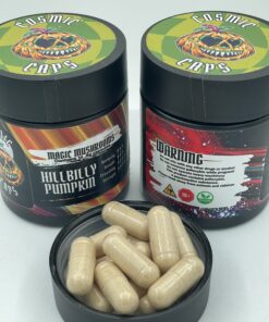 An image of Cosmic Caps Shroom Capsules – Hillbilly Pumpkin