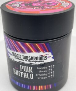 An image of Cosmic Caps Shroom Capsules – Pink Buffalo